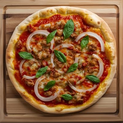 Frisch gebackene Pizza bei Rally Pizzeria
